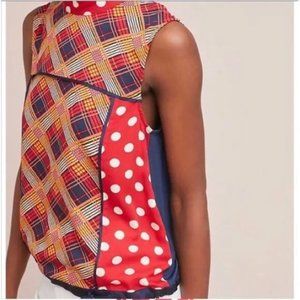 Anthropologie Mixed Print Tiny Top s